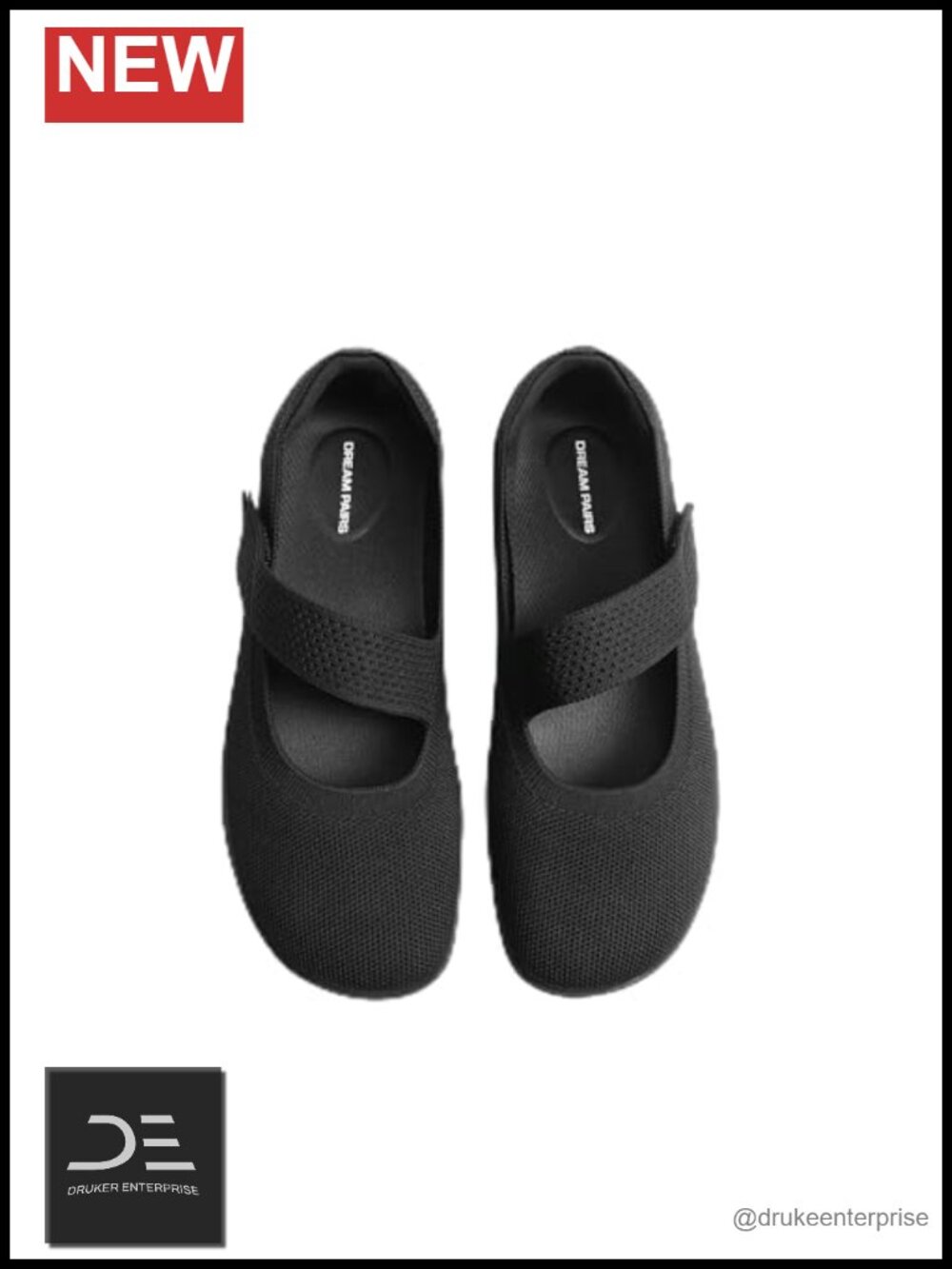 Mary Jane Ballet Flats Barefoot Knit Wide Toe Box Arch Support Flat Shoes - Picture 1 of 6